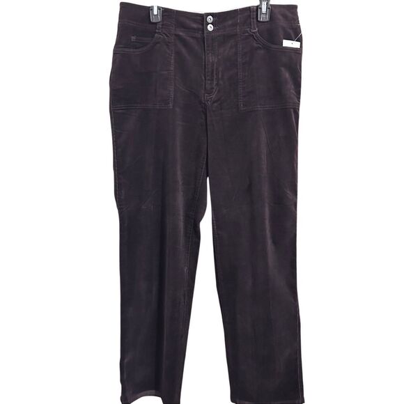 Liz Claiborne Lizwear Jeans Brown Corduroy Pants Stretch Size 16 NWT - Picture 1 of 12